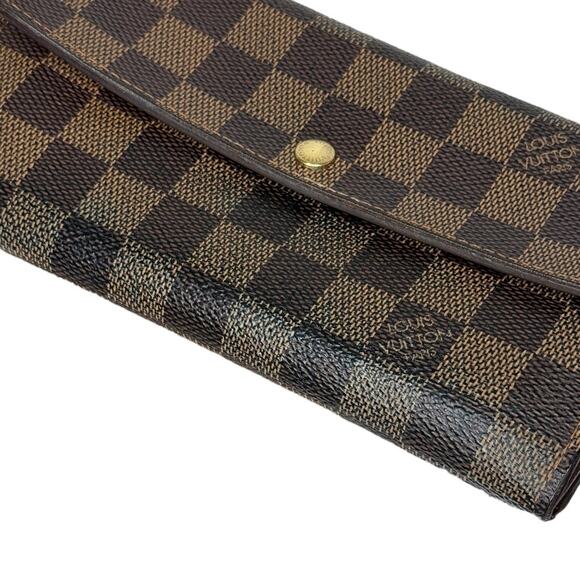 Louis Vuitton Damier Ebene Portefeuille Sarah Wallet Authentic Made In Spain - Picture 9 of 16